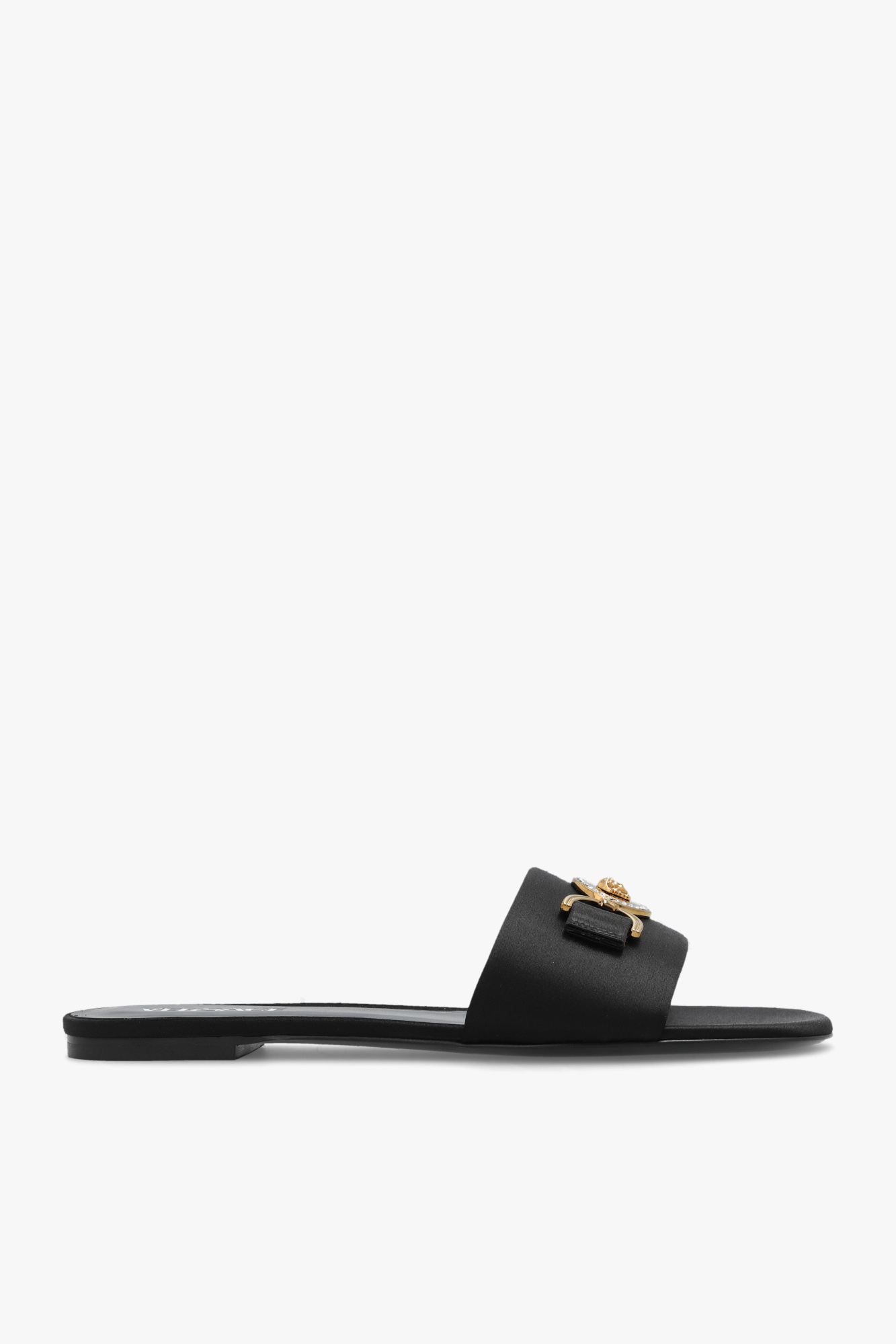 Black 2024 satin slides